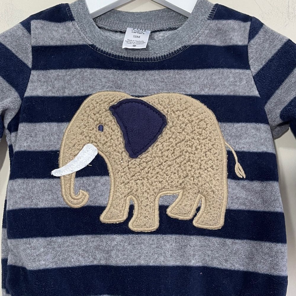 Carter’s Child of Mine Baby Boy Fleece Outfit Size 12 months - Picture 2 of 5